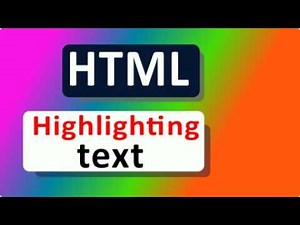 Highlighting text in HTML document