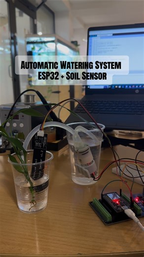 Automatic Watering System using ESP32 + Soil Sensor #diy #arduino #polrengineering #tech #pcb #tech