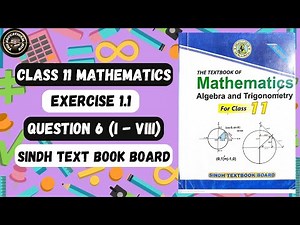 Exercise 1.1 Q6 (i - viii) | Class 11 Maths | Sindh Board | Unit 1 - Complex Numbers | #Class XI