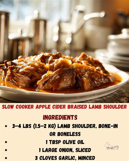 1K views | Slow Cooker Apple Cider Braised Lamb Shoulder Ingredients...