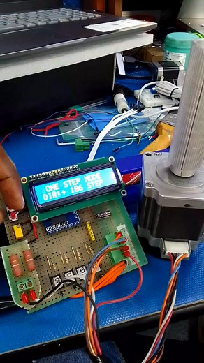 9.7K views · 11 reactions | * Step by step control * Run and stop control * Speed and Tork control * Wise control #microchip #steppermotor #lcdscreen | ESalami na Kongo | Facebook