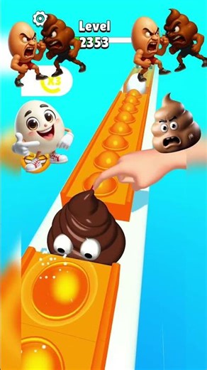 Hand Touching Poop Eggs 💩 | Pop Run 3D New Funny Level | Satisfying Pop It Challenge Gameplay 2025