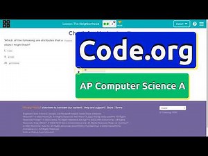 Code.org Lesson 3.3 The Neighborhood | Tutorial with Answers | Unit 1 Computer Science A (CSA)