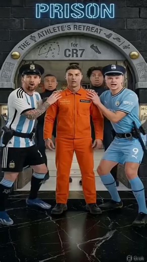 Ronaldo & Messi & Haaland PRISON TRAPPED!👩‍🎤🚪😈 #football #ronaldoProduction Disclosure
