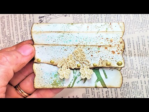 TEENY TINY CARDS & ENVELOPES! Plus INK Trick! For Junk Journals Beginner Tutorial The Paper Outpost!