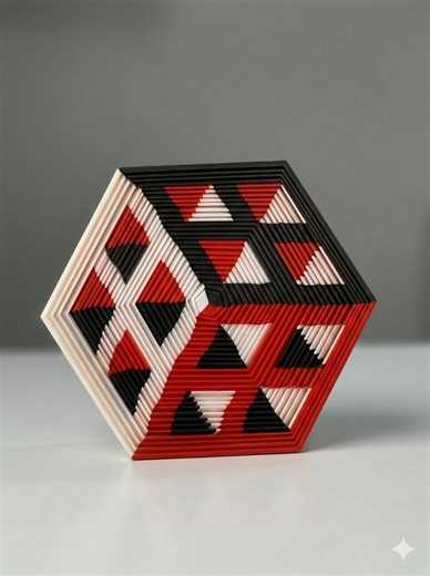 Geometric Optical Illusion Hexagon Fidget | 3D Printed STEM Toy - Etsy