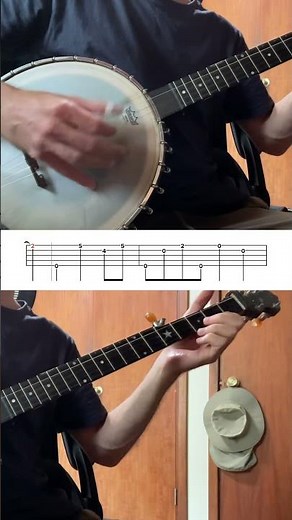 Walking in the Parlor, two finger banjo - Double C tuning (gCGCD) - Tab link in comments 🎶🪕