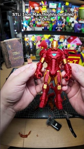 3D Printed Iron Man Figurine - Highly Detailed - Flashforge AD5X