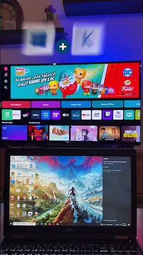 وصل اي ويندوز لابتوب بالتلفزيون من غير كابلات ! #windows #television #smartphone #smarthome #laptop
