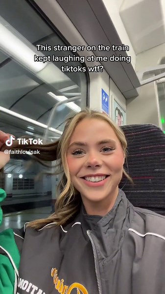 Laughing Guy in Metro - Stranger on a Train