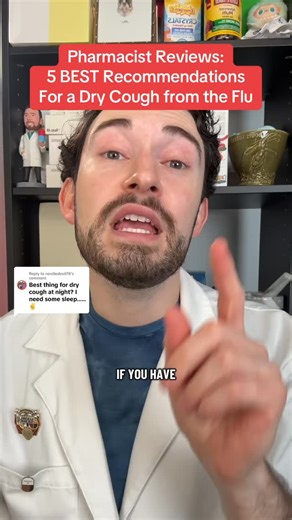 Dry cough with the flu? 🤧 These are the 5 best things to calm a dry cough, and how they actually work. And they are Pharmacist-approved. Save this. * This video is for educational purposes only and is not a substitute for medical advice. Always talk to your doctor or pharmacist about your personal health needs. #FluRelief #DryCough #PharmacistTips #ColdAndFluSeason #HealthReels | MillennialRx