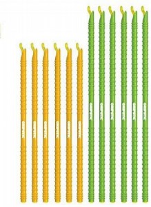 GRIPSTIC® Reusable Plastic Bag Clips, 12 Pack Large Set, Orange and Green