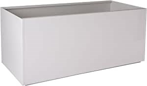 Nice Aluminum Rectangular Planter (White, 20"x46")