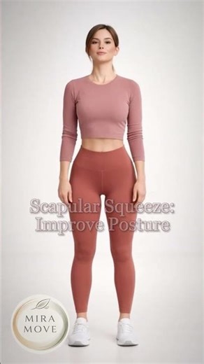 Scapular Squeeze: Improve Posture and Strengthen Your Back 🧘‍♂️💪#BeginnerExercises