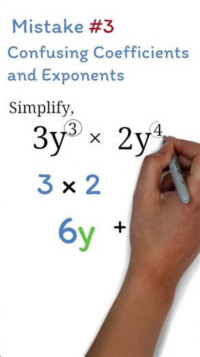 Common Mistakes in Algebra - Confusing Coefficient and Exponents #algebra #mathhelp #ultimateAlgebra