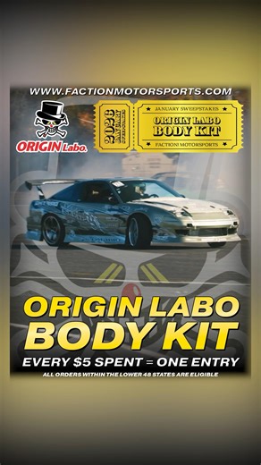 January Sweepstakes Origin Labo Body Kit! #sweepstakes #originlabo #jdm #drift