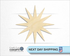 12 Point Star - Laser Cut Unfinished Wood Cutout Craft Shapes - Etsy