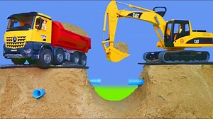 1.1M views · 20K reactions | Excavator, Dump Truck, Crane, Concrete Mixer, Fire Truck & Police Cars Toy Vehicles for Kids ️️️魯️魯️魯 | Pet's Studio TV | Facebook