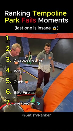 Ranking the Funniest Trampoline Park Fails 🤸‍♂️ | Epic Bounce Fail Moments #shorts