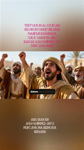 Hamdan!! Prophet Muhammad is said to be crazy by everyone, only Abu Bakar Ash-Siddiq believes in ...