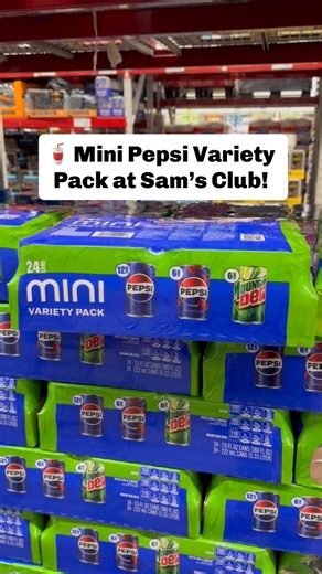 10K views · 244 reactions | 磻 I spotted this new min Pepsi cans variety pack at Sam’s Club! It comes with Pepsi, Cherry, Pepsi, and Mountain Dew. Grab this 24-pack for just $13.48.  #samsclub #samsclubfinds #pepsi #mountaindew | Sam’s Club Lovers | Facebook