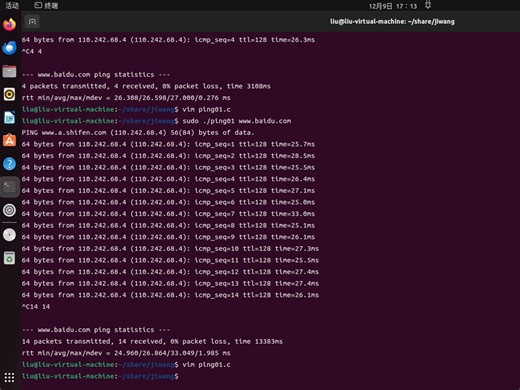 ping程序的设计与实现
