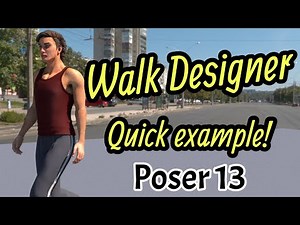 Walking along a path in Poser 13