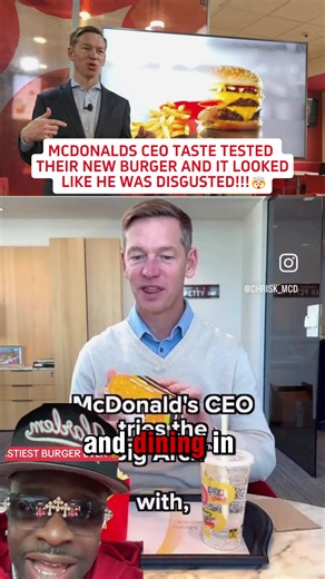 McDonald's CEO Enjoys New Burger in Taste Test