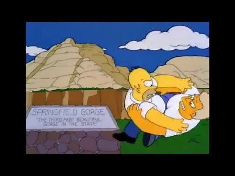 The Simpsons S04E14 Brother from the Same Planet - Fight Scene
