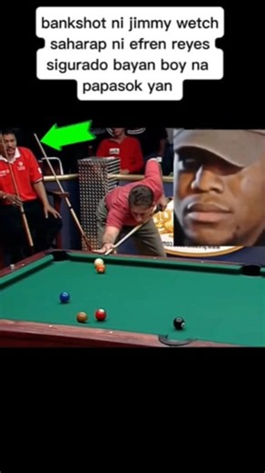 Bankshot ni jimmy wetch ayusin mo boy ha nakatingin si efren retes boy dapat pumasok yan #efrenreyes #magician #highlight #pool #billiards #viralpost | Garsing Burbano D'makz