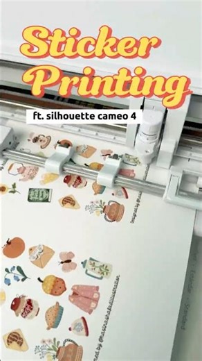 Making stickers using Cameo Silhouette #cameo4 #cameosilhouette #stickermaking #fyp2025