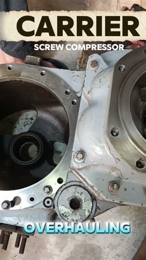 carrier screw compressor overhauling... #trending #compressor#chiller #hvac #hvaclife