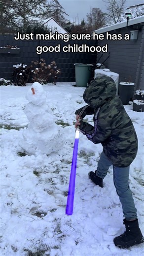 Anakin's Childhood: Jedi Training with a Snowman
