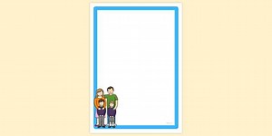 Simple Blank Cute Family Page Border