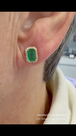 Emerald cut Emerald earrings! #AestheticsInJewelry #jewelry #diamonds #emeralds #earrings | Aesthetics in Jewelry