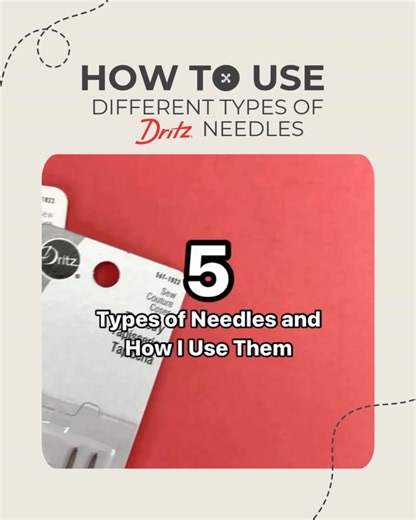 Handicraft on Instagram: "Finding the right needle for your project is always a hassle, here are a few ways you can use our collection of Dritz needles! 🪡#dritz #needles #embroidery #sewing"