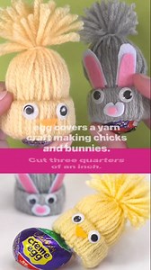 These adorable Creme Egg Covers are an easy crafting project. Perfect for beginners and seasoned crafters alike, this project requires no knitting skills, making it an ideal activity to enjoy with friends and family. #studioknit #easycraft #eastercrafts #yarncraft #yarncrafts | Studio Knit