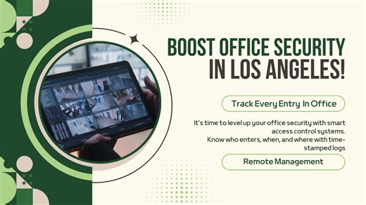 🔐 How Access Control Boosts Office Security in Los Angeles 🏢 Still relying on traditional keys? It’s time to level up your office security with smart access control systems. ✅ Track Every Entry – Know who enters, when, and where with time-stamped logs ✅ Eliminate Key Risks – No more lost, stolen, or copied keys ✅ Limit Access by Role – Restrict sensitive areas to authorized personnel only ✅ Instant Lockdown Capability – Secure your space in emergencies ✅ Remote Management – Grant or revoke acc