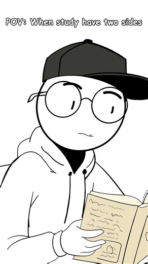 POV: when your study have two sides😭! #animation #memeanimation