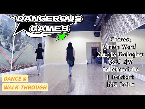 DANGEROUS GAMES Line Dance (Dance & WALK-THROUGH) | Intermediate | Simon Ward & Maggie Gallagher
