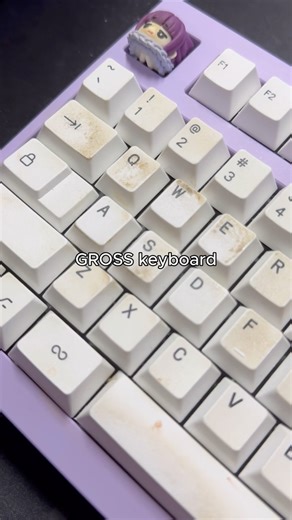 Rachel Han on Instagram: "How to clean your mechanical keyboard explained in 30 seconds 﫣 #monokeistandard Additional tips: - avoid using strong cleaning solutions because it can sometimes ruin the keycap dye - you can use compressed air to blow out the inner part of your keyboard"