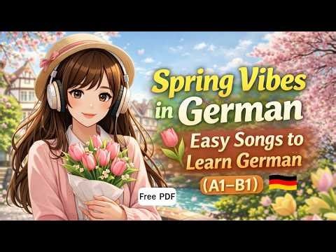Spring Vibes 🌸 Easy Songs to Learn German (A1–B1) | Relaxing & Learn German