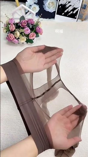 Ultra-thin shiny brown crotchless pantyhose #legs #beauty#nylon#stockings#fashion#pantyhose