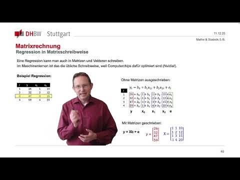 Multiple Regression in Matrixschreibweise
