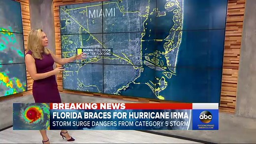 Hurricane Irma brings threat of storm surge for Florida