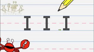 How to write letter I i- writing letter I i-Letter I i