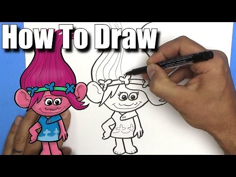 How To Draw Poppy from The Trolls Movie - EASY - Step By Step