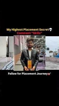 My Top Placement Skills & Strategy🎯🔥 #placements #job #engineering #students #career