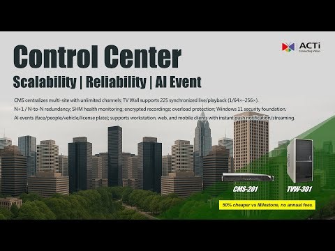 ACTi Control Center: The New Standard in Intelligent Video Management