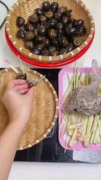 Cách làm ốc nhồi thịt hấp sả